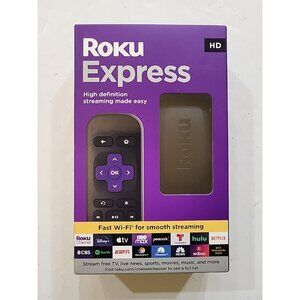 Roku Express | HD Roku Streaming Device with Simple Remote NEW FACTORY SEALED